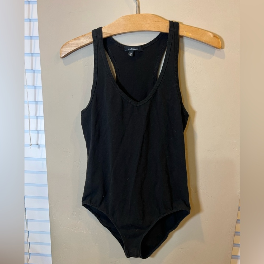 Ambiance Black Sleeveless Bodysuit